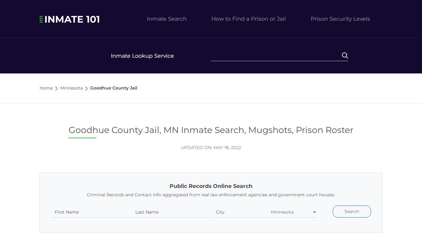 Goodhue County Jail, MN Inmate Search, Mugshots, Prison Roster